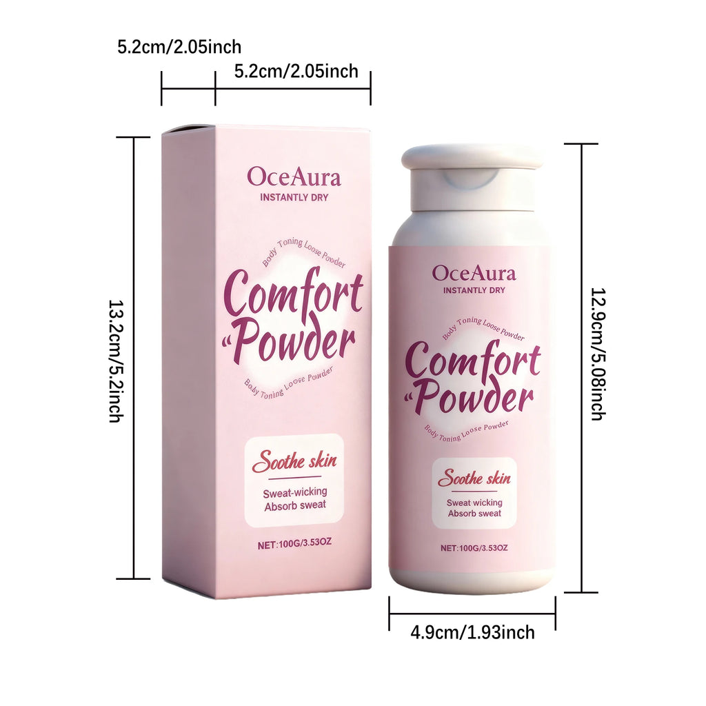 Comfort Powder All Over Body Powder Sweat Wicking Odor Resistant Chafing Prevention Talc-Free Dry Comfort for Women & Men Qme