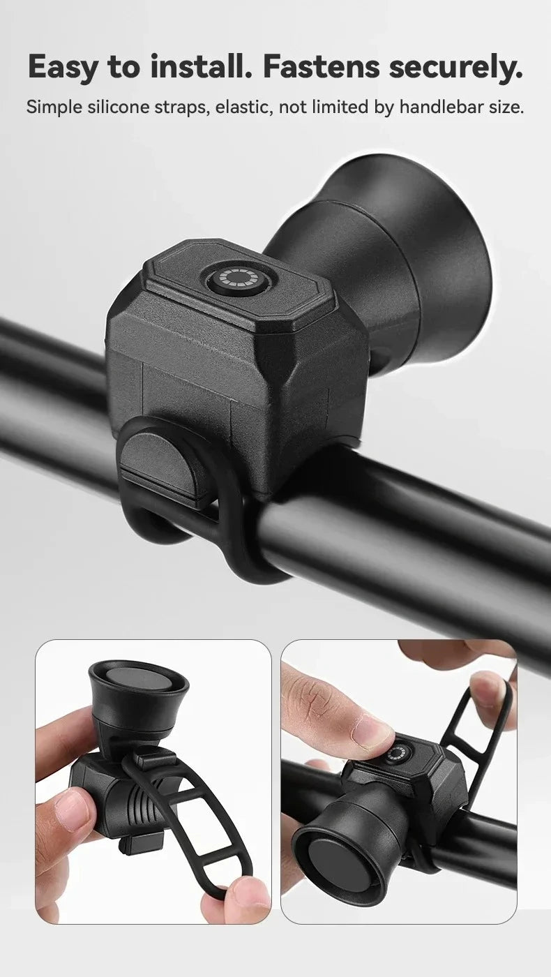 Bicycle Horn Mountain Bike Mini Waterproof Electronic Bike Bell Riding Equipment Children's Scooter Accessories Qme