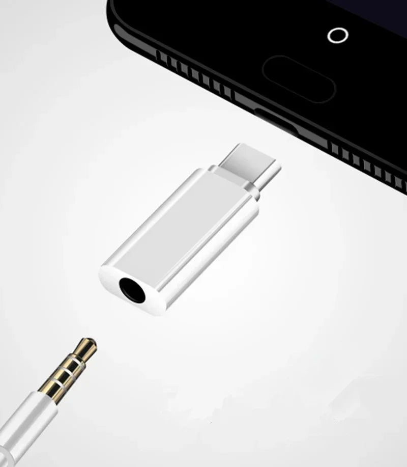 10pcs 3.5mm Jack to Type-C Converter, 3.5mm Headphone Aux Cable, USB C to Earphone Audio Adapter Cable Qme