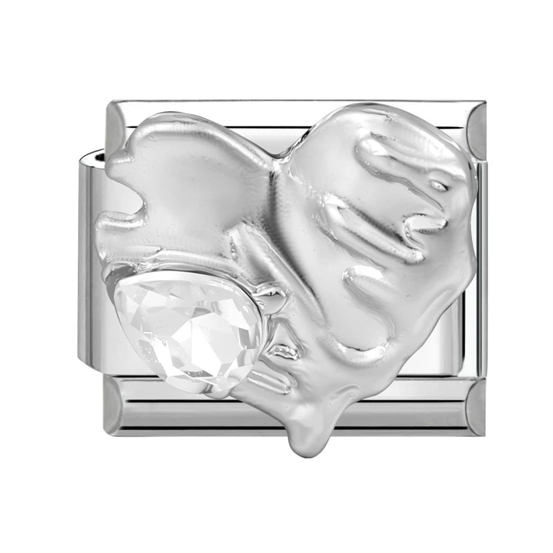 Shiny Zircon Heart Bow Butterfly Bouquet Star Italian Charm Links Fit