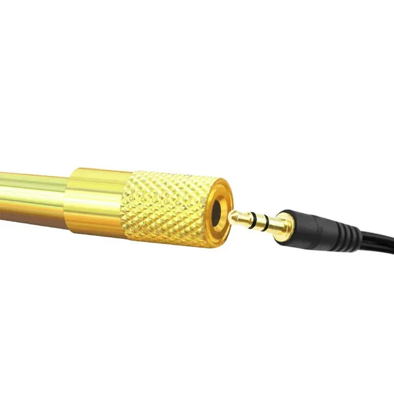 5PC 6.5mm To 3.5mm Adapter Jack Stereo Audio Adaptor for Microphone Headphone AUX Cable Gold Audio Adaptor Qme