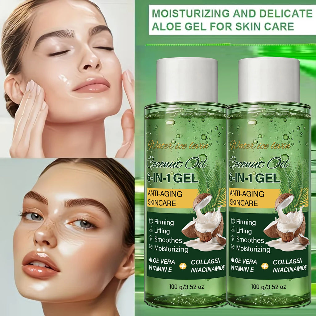 Coconut Anti-Aging Gel, Collagen & Aloe Vera Infused, Firming & Moisturizing Qme