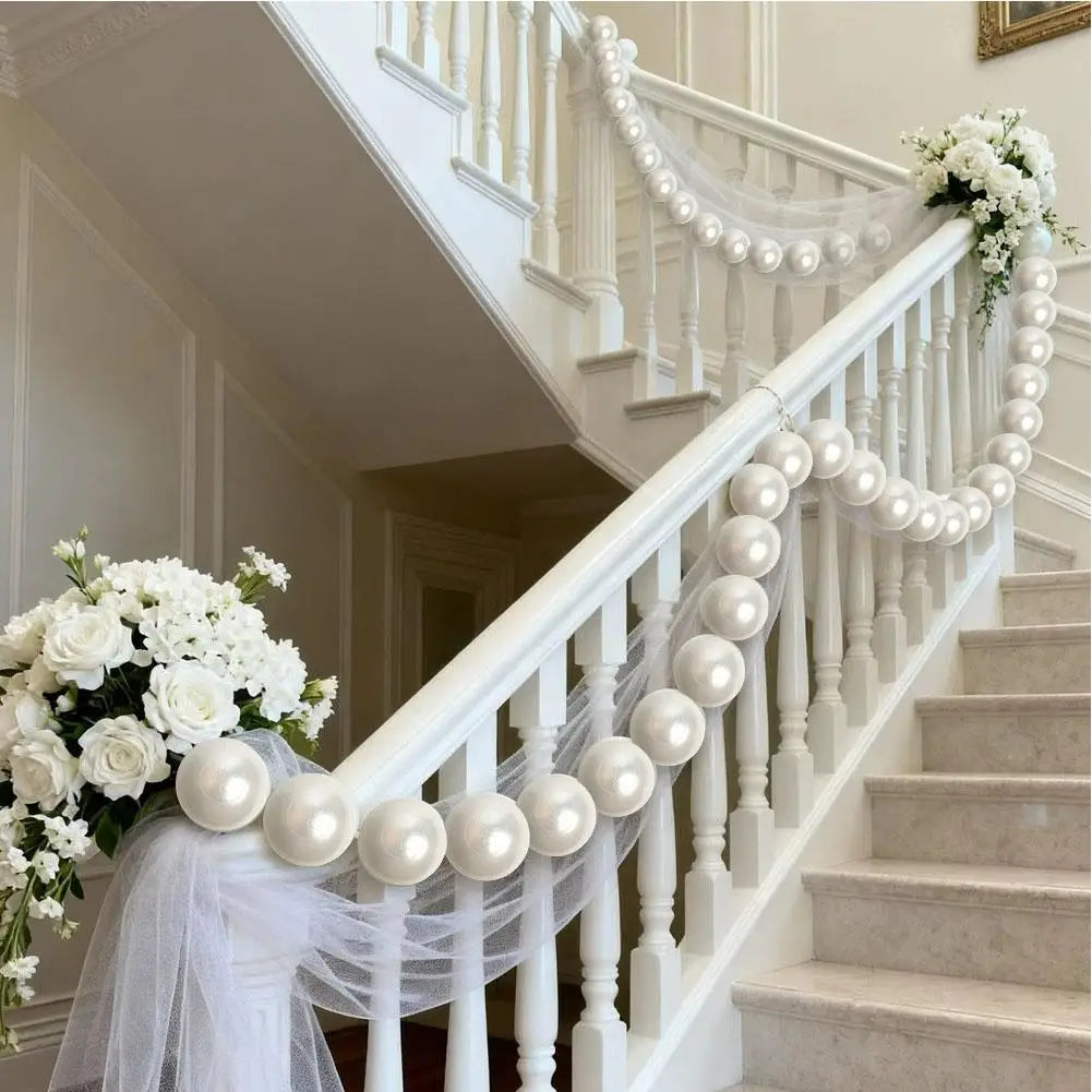 Wedding Pearl Ball Garland Ornament Beads Hanging Decor Bridal Qme