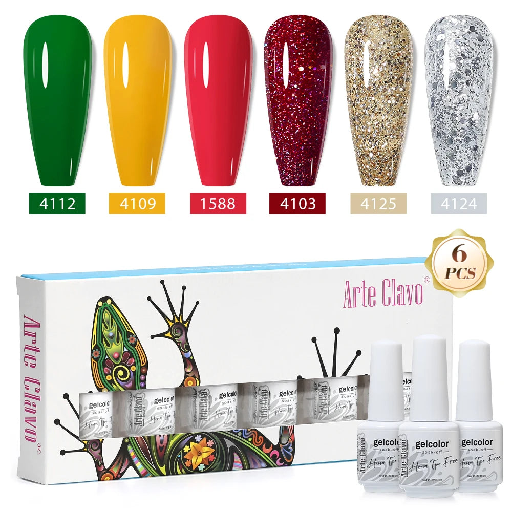 Arte Clavo Colourful Box Nail Gel Polish Semi Permanent UV Led