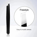HISYI Stainless Steel Slanted Eyebrow Tweezers Fine Hair Remover Qme Inclined tweezers
