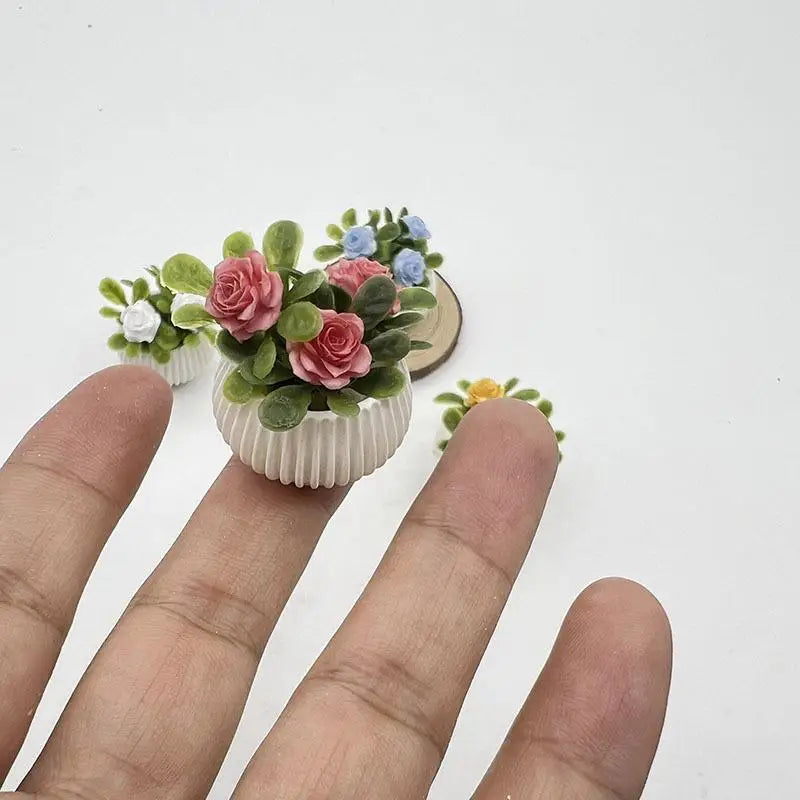Plant Potted Plants Model Miniature Landscape Handicrafts Doll House Qme