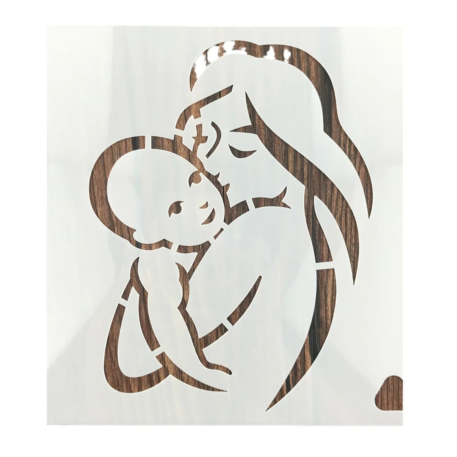 7 Pieces Mother's Day Stencil Template Painting Plastic Hollow Templates, for Cake Spraying model, Painting And Decor Plastic Qme