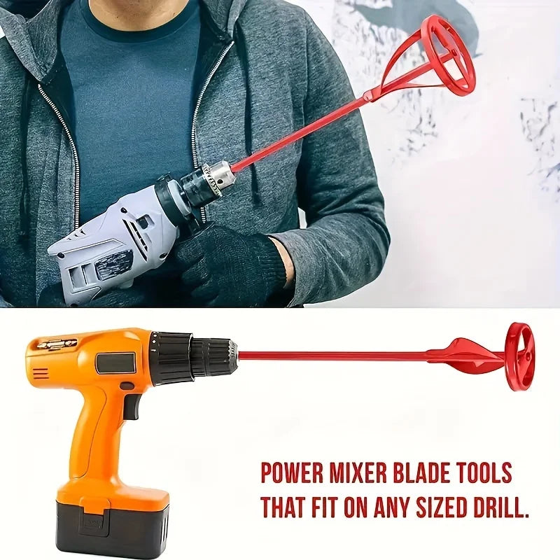 1Pc Hexagonal Shaft Gypsum Paint Mixer Accessories, Electric Drill Stirring Paddle, Multi-Functional Filler Cement Mortar Stirr Qme