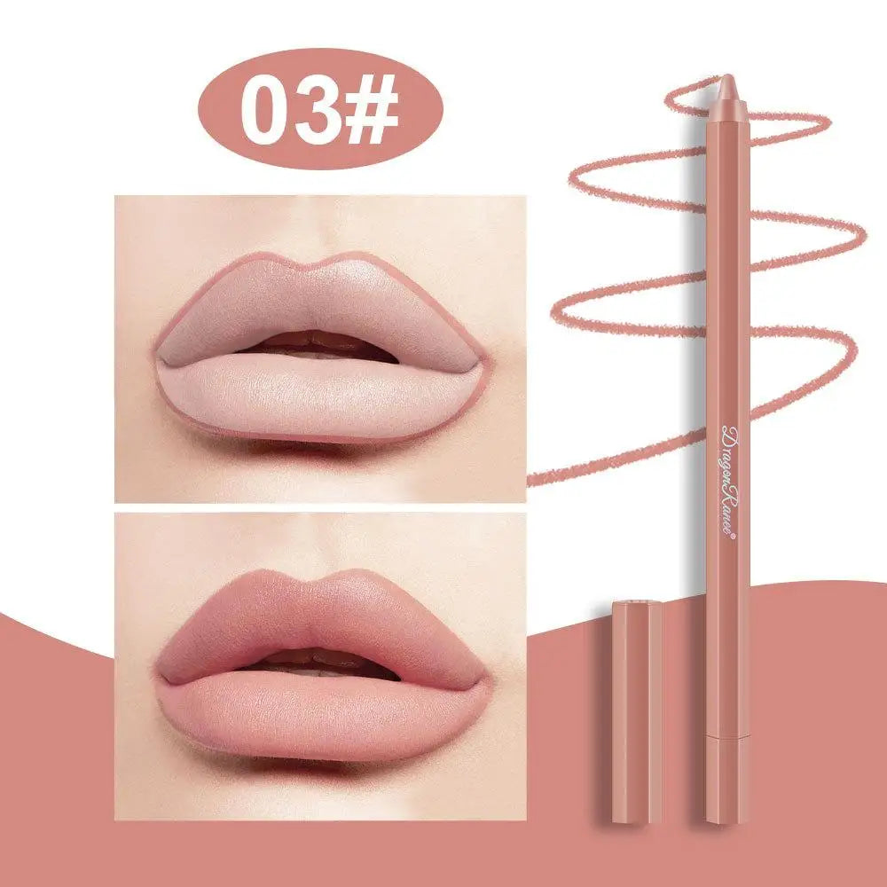 Velvet Brown Lip Liner Pencil Nude Matte Waterproof Non-stick Cup Cherry Red Lip Liner Lip Contour Pen Lipstick Makeup Qme 3