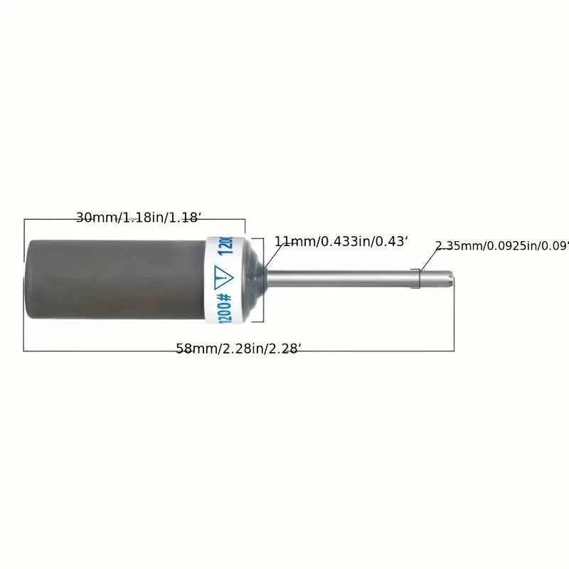 18pcs Sanding Drum Set with 1/8" Shank, Multiple Grits (180/240/600/1000/1500/2000) - Ideal for Metal Rust Removal and Stone Gri Qme