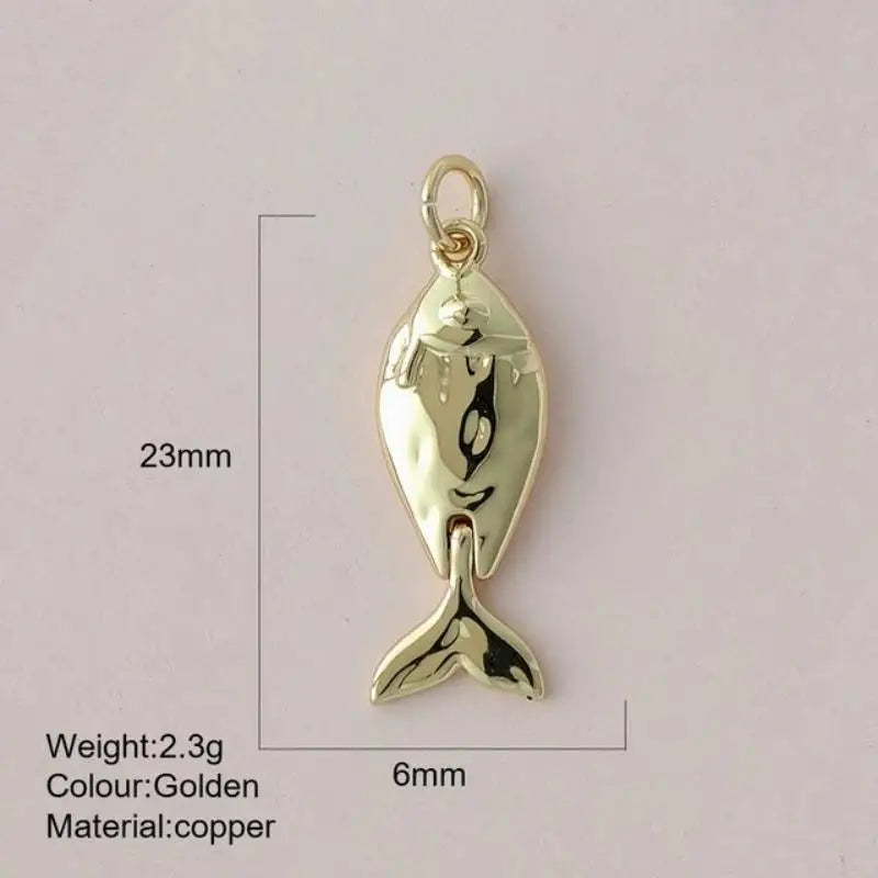 Fashion Cute Colored Enamel Fish Charms For Jewelry Making Supplies Bohemian Animal DIY Earring Bracelet Necklace Accessories Qme A21