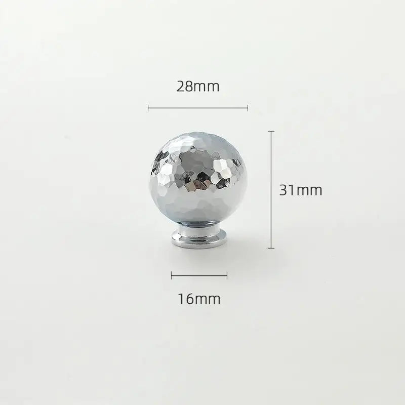 Brass Silver Ball Furniture Pull Handles Hand-forged Hammer Cabinet Handles Door Drawer Knob Kitchen Wardrobe Cupboard Pulls Qme A4