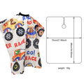Kids Cartoon Car Haircut Hairdresser Cape Professional Hair-cut Salon Qme onesize