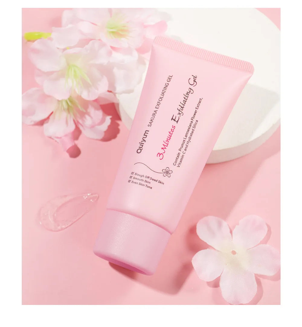 Sakura Exfoliating Peeling Gel Facial Scrub Shrink Pores Moisturizing Nourishing Repair Scrubs Face Cream Beauty Skin Care 50g Qme