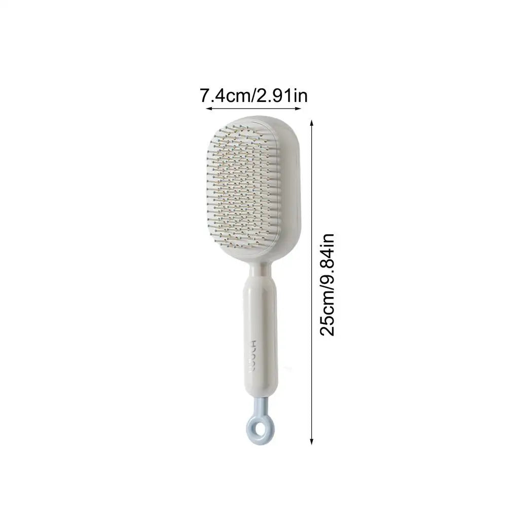 Hair Massage Air Cushion Comb Brush Scalp Hairbrush Detangle Anti Static Salon SPA Hairdressing Comb Retractable Hair Brush Qme China Mainland White