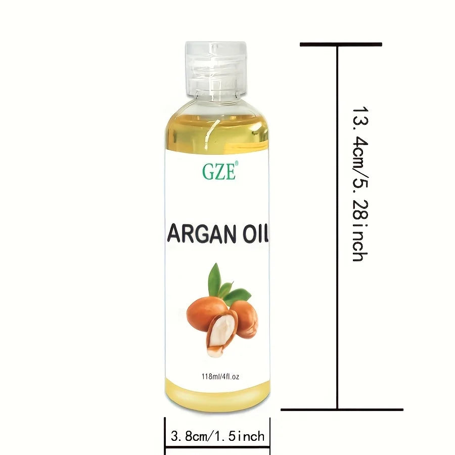 GZE Organic Moroccan Argan Oil Pure Cold Pressed Virgin Premium Grade Moisturizer for Dry, Damaged Skin, Hair, Face, Body, Scalp Qme GZE130