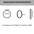 Black Rubber Bands Large Stretchable Elastic Ring Office Stationery Qme Black