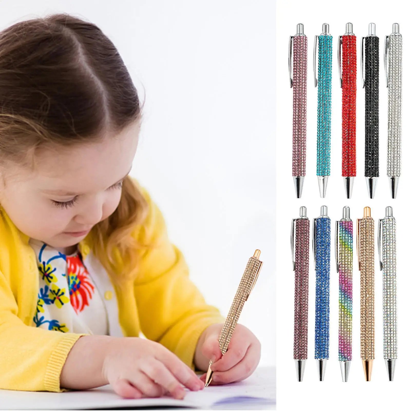 1pc Fancy Pen For Women Ballpoint Rhinestone Pens Bedazzled Wedding Bridal Writing Pen For Christmas Bridesmaid Notes Taking Qme