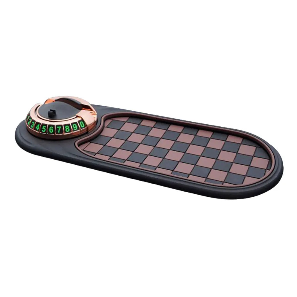 Auto Non-slip Car Mats Dashboard Cell Phone Holder Silicone Dashboard Car Pad Mat for Phones Keys Gadgets Qme Brown Gold