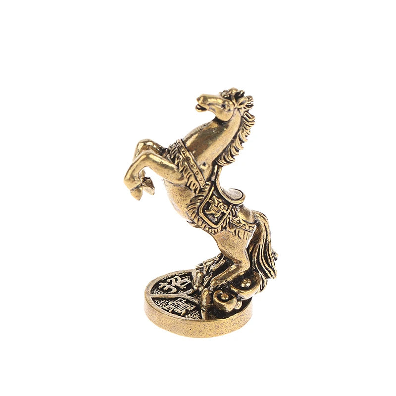 Metal Craft Home Decorations Chinese Zodiac Horse Statue Bronze Qme B