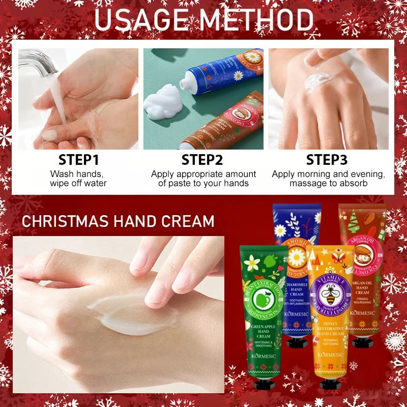 Christmas Hand Cream Moisturizing Dry Cracked Skin Non-oily Travel Qme