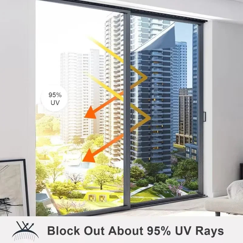 One-Way Privacy Window Film Sun-Protective And Heat-Insulating Glass Film Electrostatic Window Film Suitable For Home And Office Qme