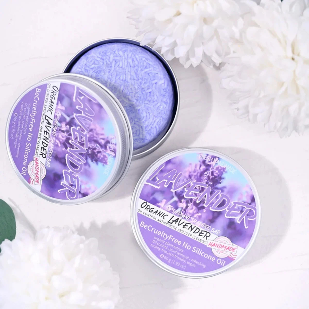 Lavender shampoo is refreshing, oil controlling, and smooth for hair, solving the problem of oily scalp without silicone oil res Qme
