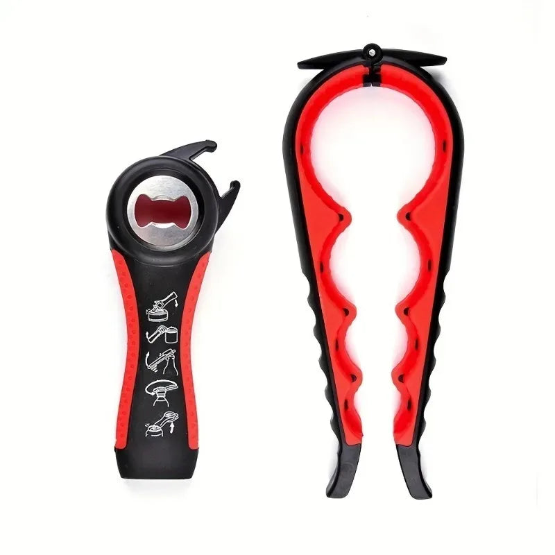 Multi-functional Can Bottle Opener Twist Cap Remover Anti-slip Grip Qme