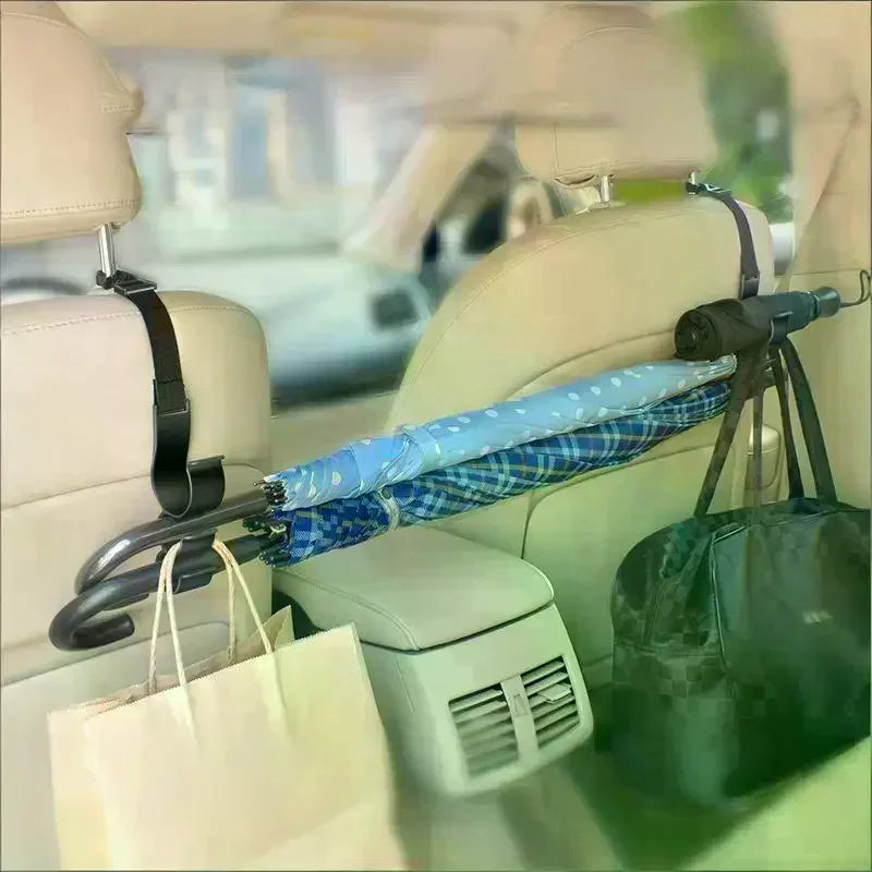 Car Back Seat Hook Multi-function Rear Headrest Hanging Umbrella Qme