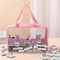 Business Studio Home Travel Adults Teens Mahjong Tile Bag Waterproof Qme Pink