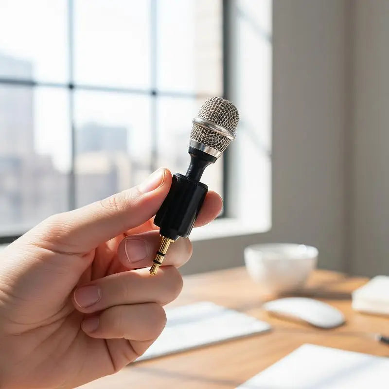 Mini Bendable Metal Recording Microphone Portable Plug Play Mic Qme