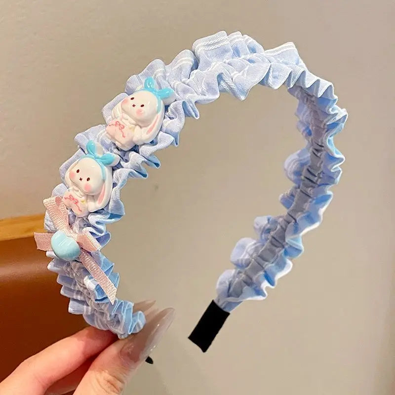 Hello Kitty Kuromi Lace Ruffled Headband Perfect Accessory Students Qme 11