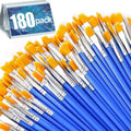 100 130 160 180 Painting Brushes Art Flat Tip Round Nylon Hair Paint Qme A7 180PCS