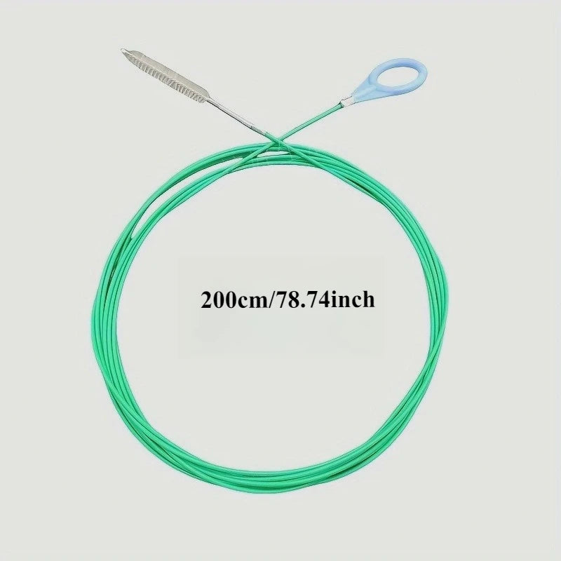 Automobile drainage brush, flexible automobile drainage cleaner, electric-free window and door drainage unclogging device, Qme 200cm