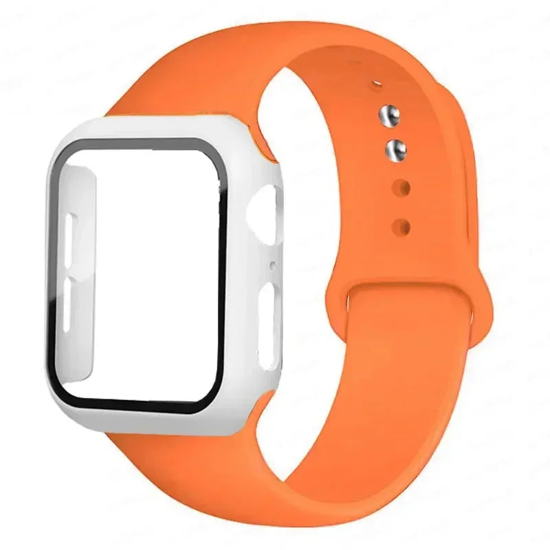 Glass+case+strap Apple Watch Band Screen Protectors IWatch Series 9 8