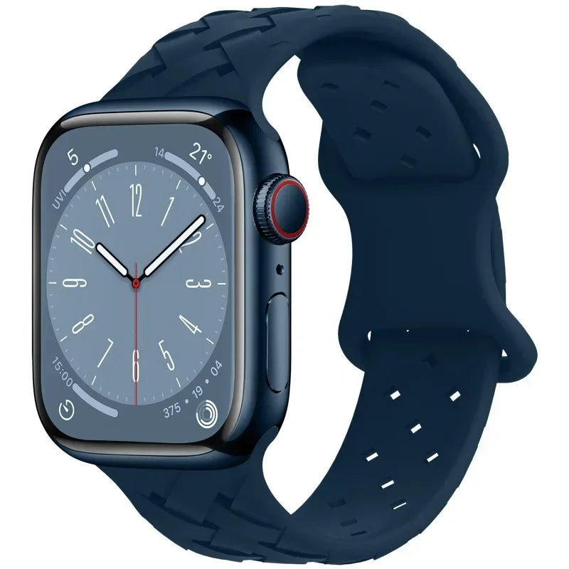 Strap for Apple Watch Band Ultra 49mm 44mm 40mm 45 Mm 41mm 38mm 42mm Sport Silicone Woven Loop Bracelet IWatch Series 8 7 6 3 Qme DU 42 44 45 49mm