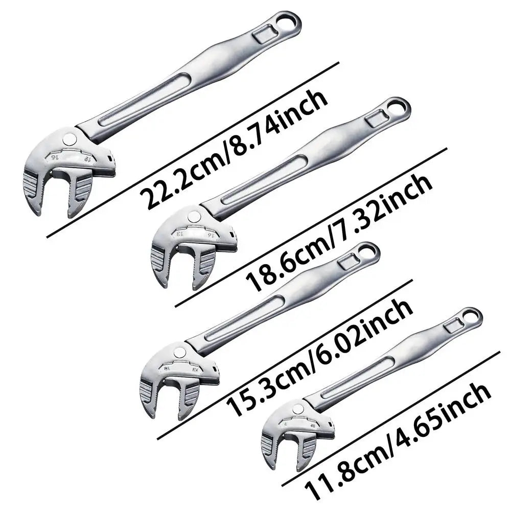 Heavy-Duty Crab Claw Wrench 4 Piece Adjustable Multifunctional Heavy-Duty Rotating Spanner Automotive Repair Wrench For Auto Qme China Mainland 4pcs