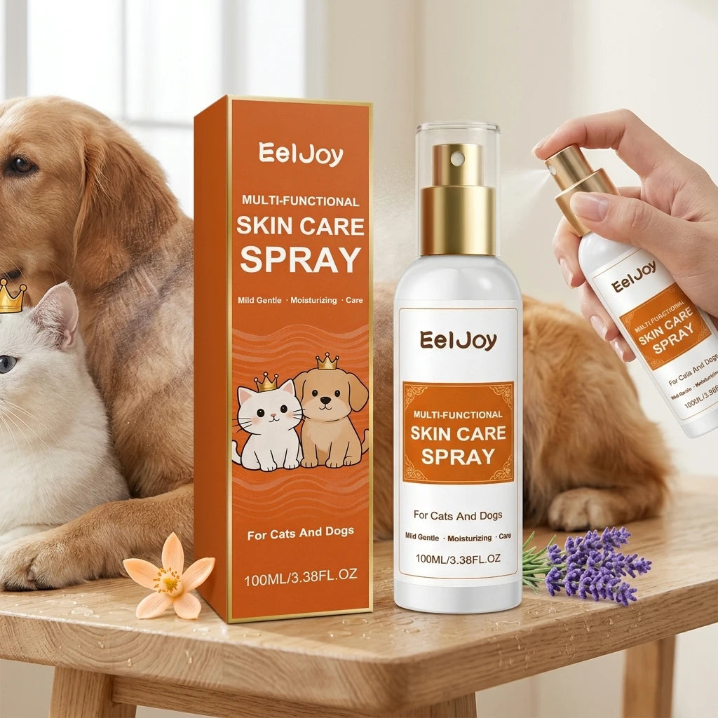 Multi-functional Pet Skin Care Spray Repair Damaged Skin Relieve Itching Smoothing Hair Moisturizing Pet Itchy Skin Relief Spray Qme