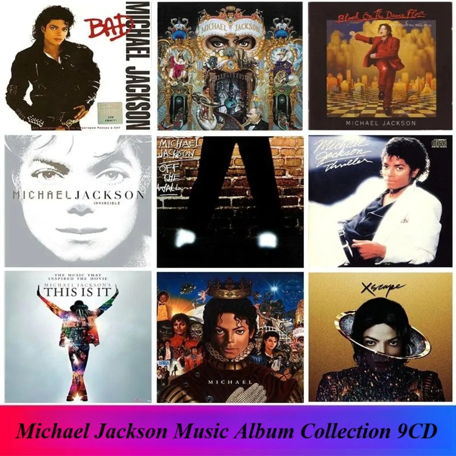 Pop King Complete Studio Album Collection CD Only, 9CD Set with High-Fidelity Sound, for Music Lovers Collection & Listening Qme 9cd