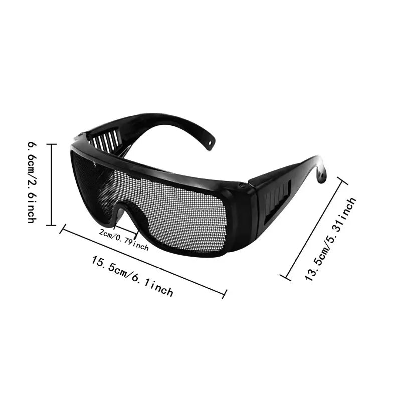 2pcs Wire Mesh Goggles Eye Protector Goggles Impact Resistant Comfortable to Wear for Men Women Outdoor Work Qme