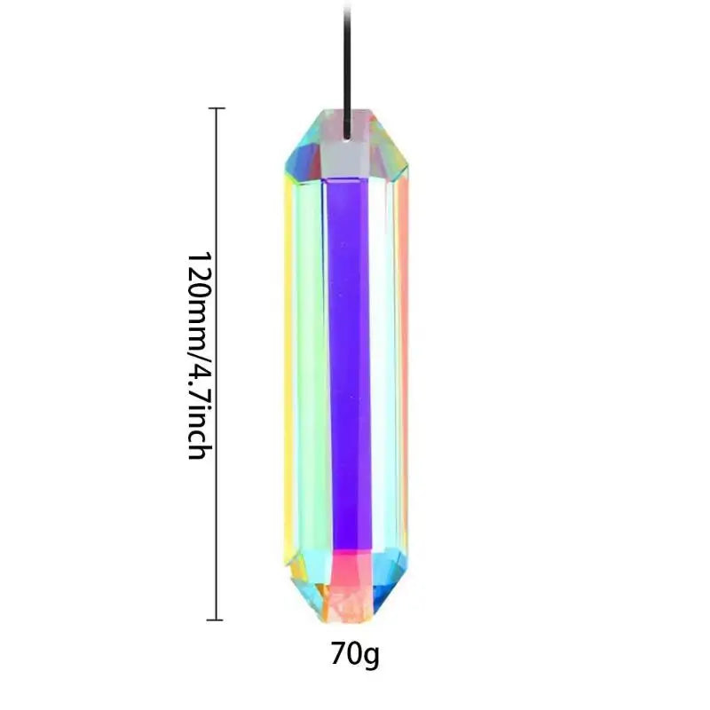 Sun Catcher Crystal Prism Wind Chime Long Pendant Indoor Garden Qme L