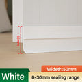 Self-Adhesive Thickened Door Bottom Sealing Strip Thermal Insulation Door Weatherstrip Anti-cold Window Draft Stopper Tape Qme 5M(1MX5PCS) White 50mm