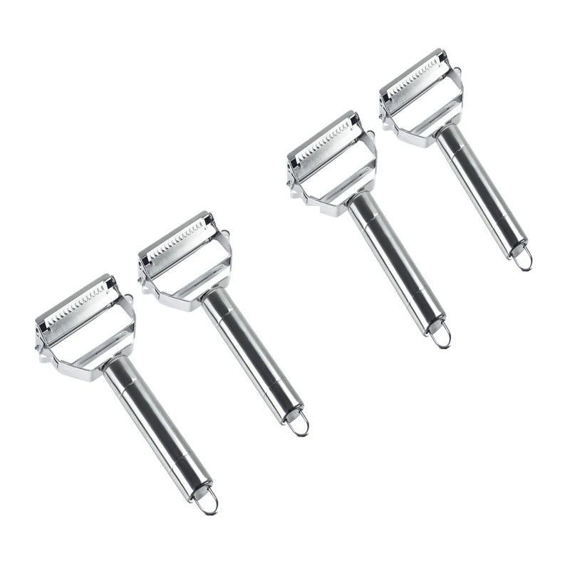 Vegetable Peeler Stainless Steel Melon Planer Double-Head Peeler Household Kitchen Multiple-Function Fruit And Vegetable Peeler Qme 4in1 Peeler 4PCS