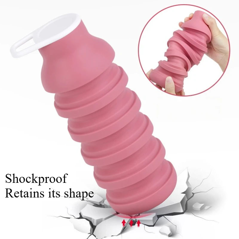 Silicone Collapsible Outdoor Travel Sports Water Bottle Qme