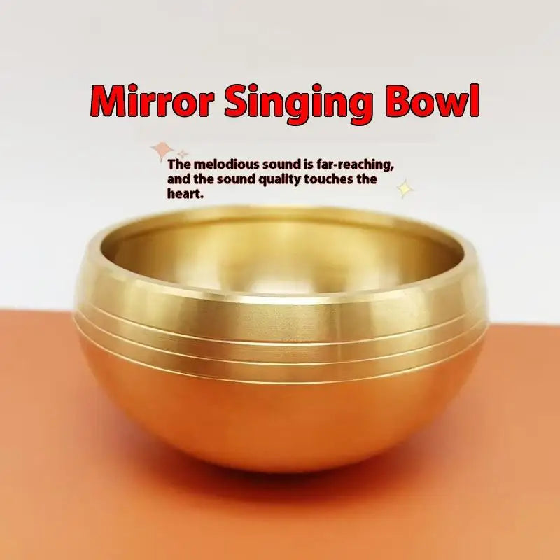 Brass Singing Bowl Sanskrit Yoga Meditation Sound Handmade Healing Qme