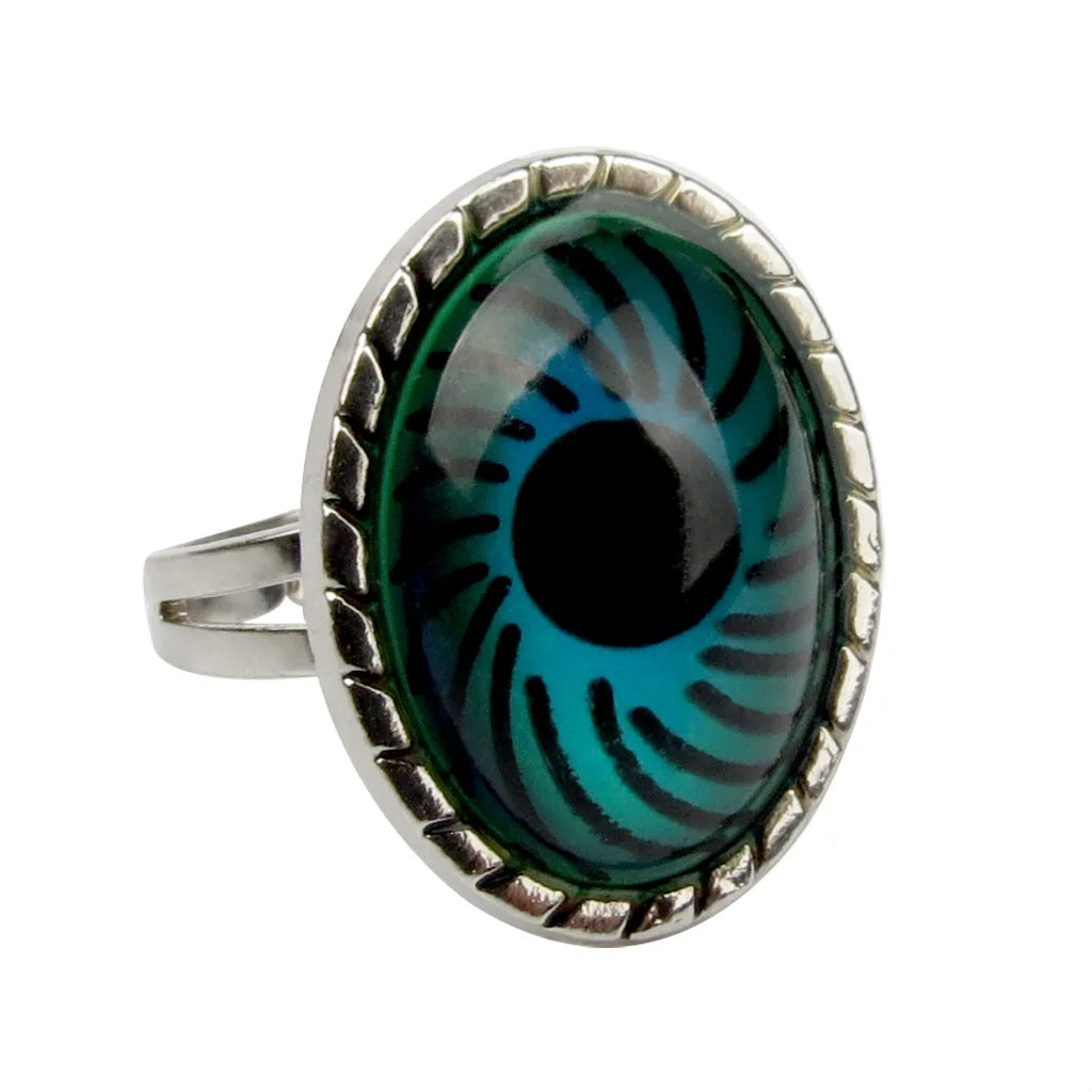 Change Mood Ring Open Retro Gem Emotion Feeling Changeable Ring Temperature Control Gems Color Changing Rings for Women Female Qme 064 resizable