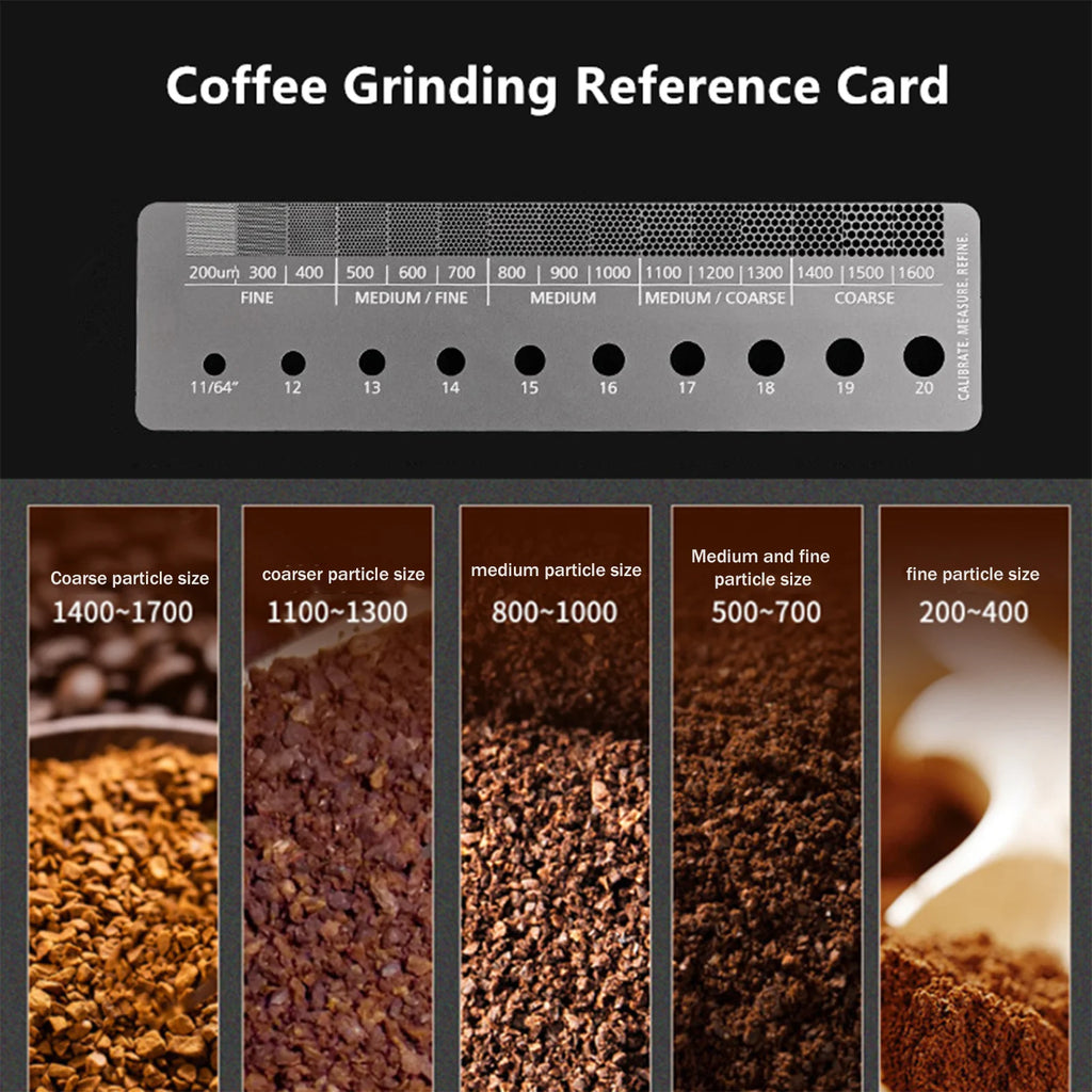 Coffee Powder Grinding Thickness Reference Comparison Card Grinder Grinding Powder Thickness Comparison Scale Coffee Accessories Qme