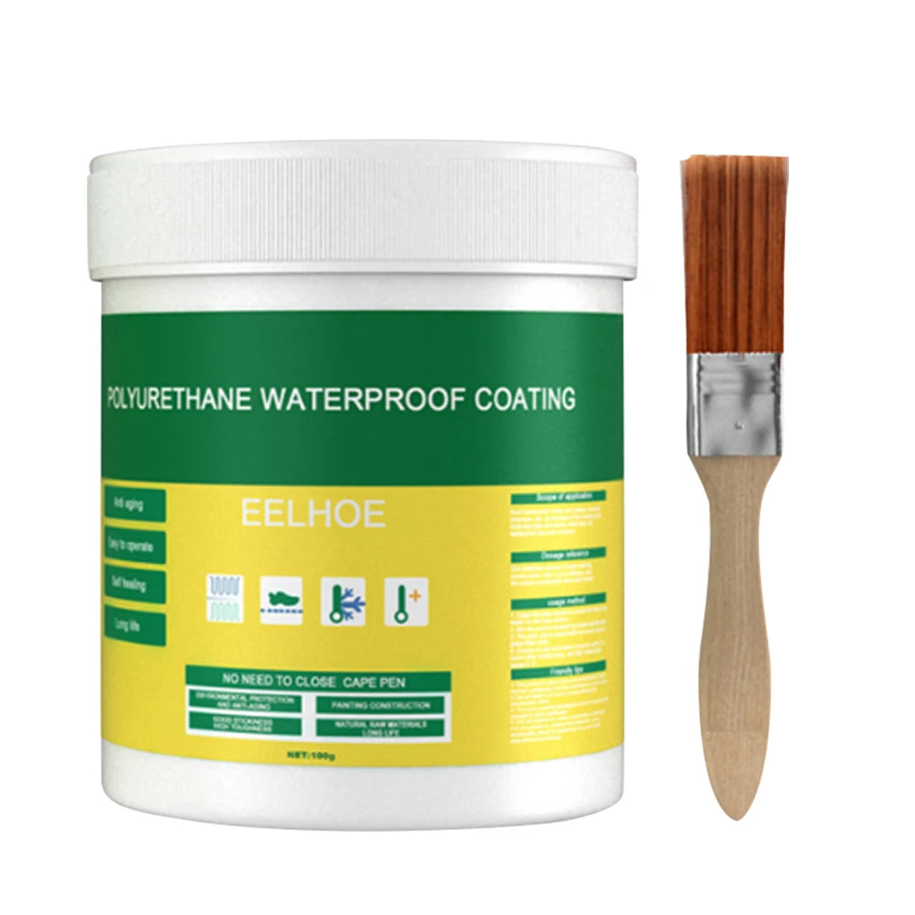 Transparent Waterproof Agent With Brush Coating Sealant Agent 30/100/300g Polyurethane Glue For Home For Roof Bathroom Qme 100g