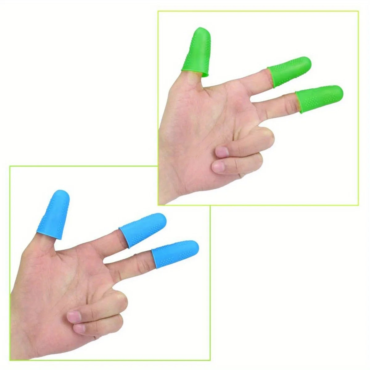 Silicone Hot Glue Gun Finger Caps,Finger Guard Protectors or Hot Glue Wax Rosin Resin Honey Adhesives Scrapbooking Sewing 3Sizes Qme