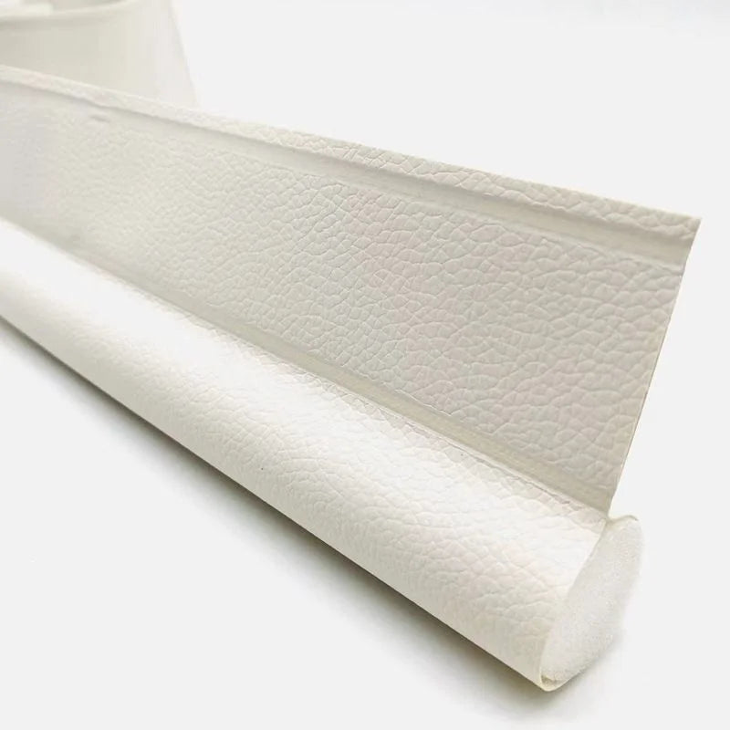 New Adjustable Door Bottom Weatherproof Strip Soundproof Under Door Air Damper Wear-resistant Leather Foam Door Seal Strip Qme white